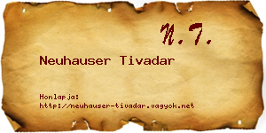 Neuhauser Tivadar névjegykártya