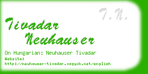 tivadar neuhauser business card